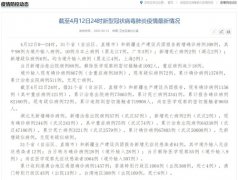 国家卫健委:4月12日0—24时新增确诊病例108例 其中本土病例黑龙江7例 广东3例